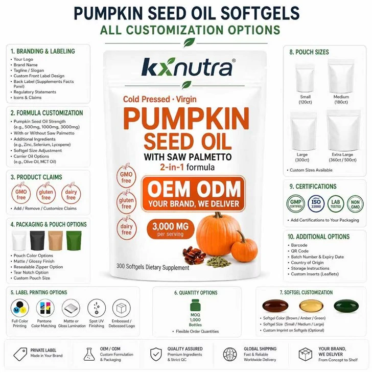 Cold Pressed Virgin Pumpkin Seed Oil Saw Palmetto Extract Softgels best