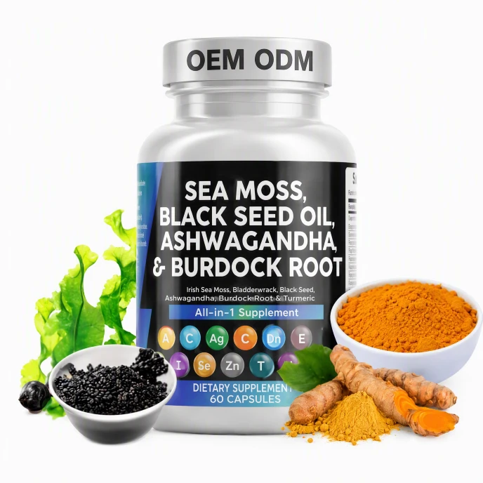 Black Seed Oil And Ashwagandha Supplement Sea Moss Capsules