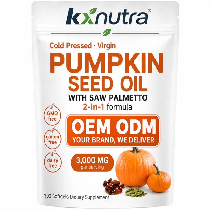Cold Pressed Virgin Pumpkin Seed Oil Saw Palmetto Extract Softgels