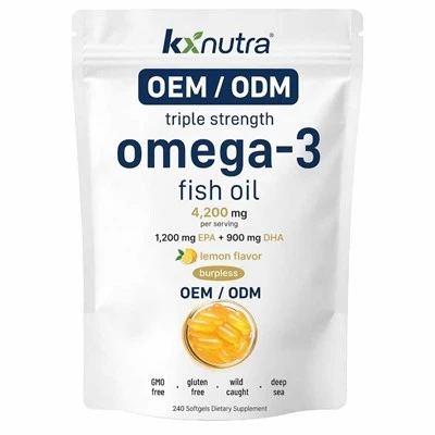 Triple Strength Omega 3 Fish Oil Supplements 4200mg Per Serving